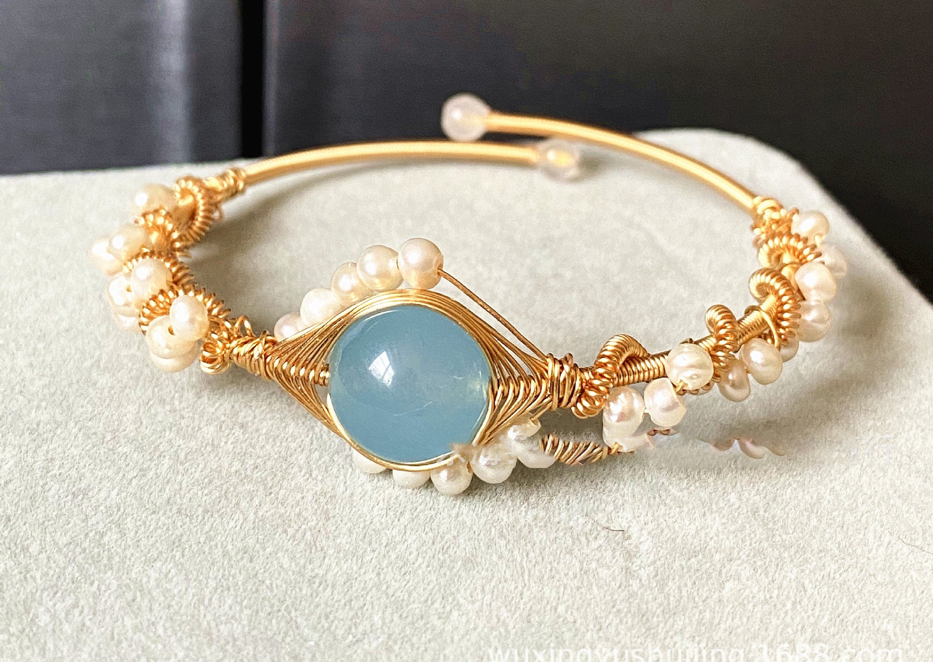 Pulseira Artesanal Pérola Branca