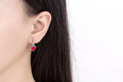 Colar Conjunto Coração Rubi
