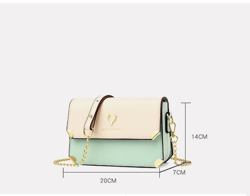 Bolsa Alça Corrente Cores Contraste